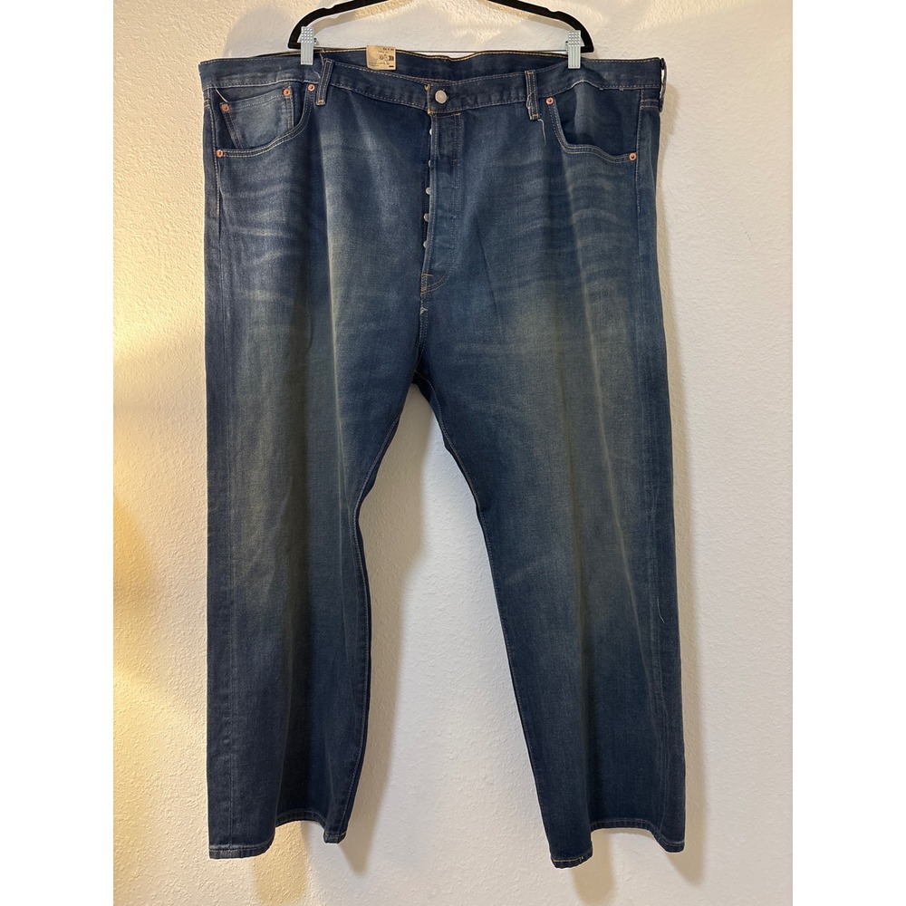 Levis 501 Original Fit Mens Jeans 52x30 Blue Denim Button Fly 005010193 NWT